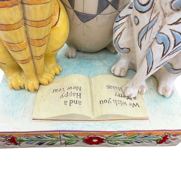 Jim Shore Caroling Cats Figurine Christmas Collectible Heartwood Creek with Box - Picture 5 of 12